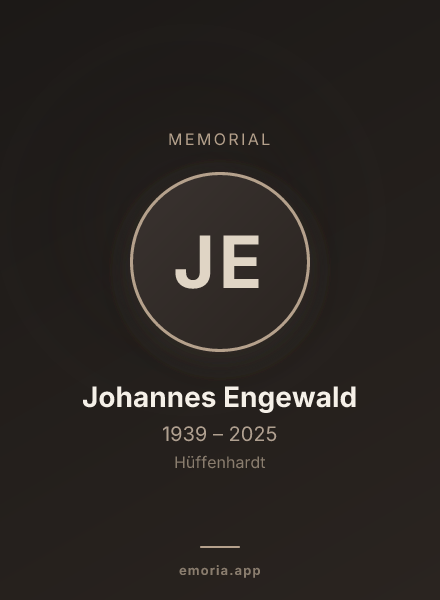 Memorial portrait of Johannes Engewald