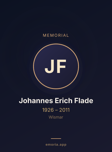 Memorial portrait of Johannes Erich Flade