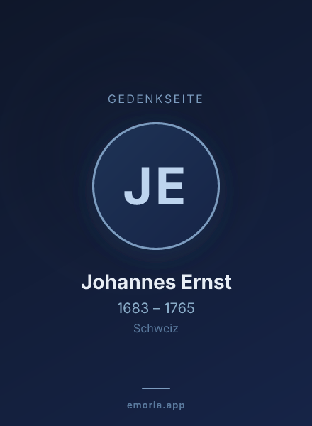 Gedenkportrait von Johannes Ernst