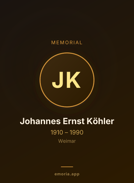 Memorial portrait of Johannes Ernst Köhler