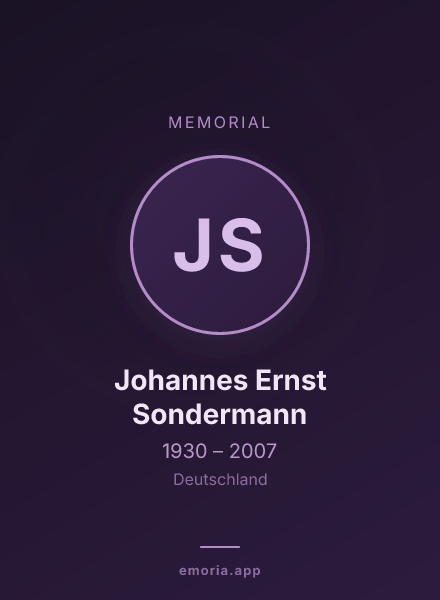 Memorial portrait of Johannes Ernst Sondermann