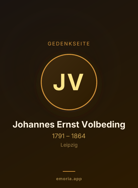 Gedenkportrait von Johannes Ernst Volbeding