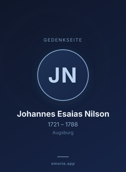 Gedenkportrait von Johannes Esaias Nilson