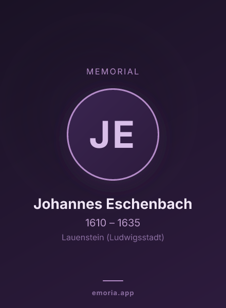 Memorial portrait of Johannes Eschenbach
