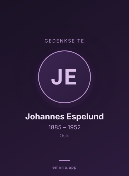 Gedenkportrait von Johannes Espelund