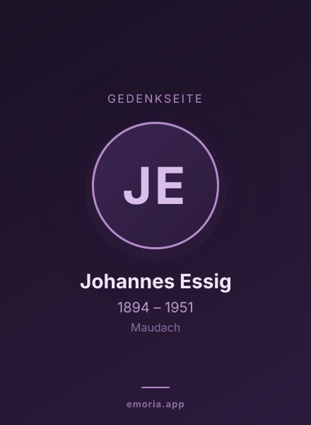 Gedenkportrait von Johannes Essig