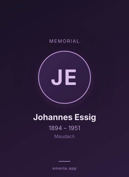 Memorial portrait of Johannes Essig