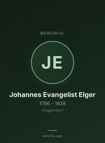 Memorial portrait of Johannes Evangelist Elger