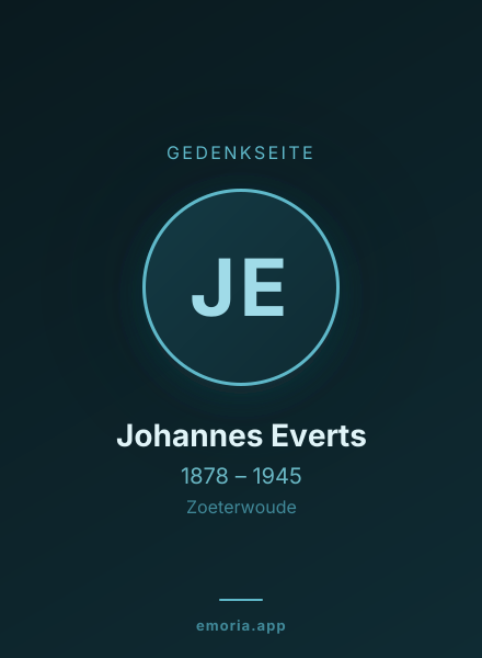 Gedenkportrait von Johannes Everts