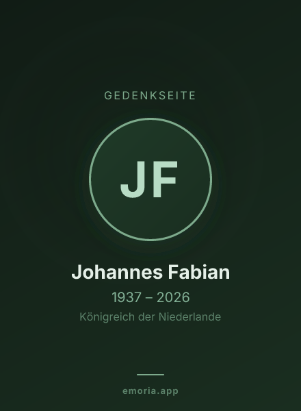 Gedenkportrait von Johannes Fabian