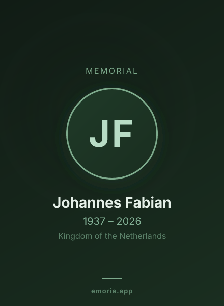 Memorial portrait of Johannes Fabian