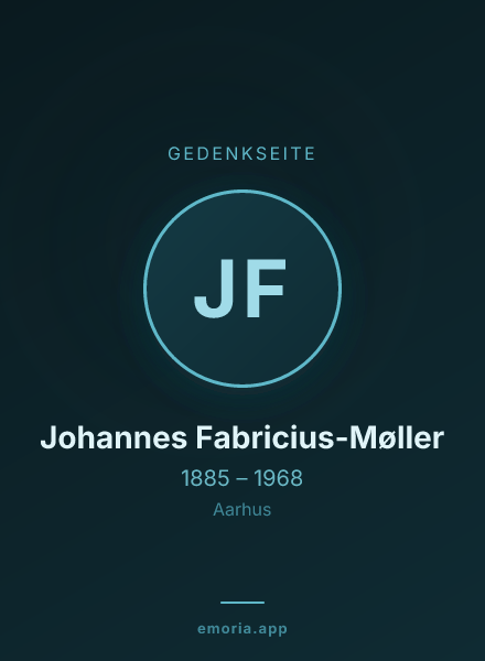 Gedenkportrait von Johannes Fabricius-Møller