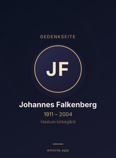 Gedenkportrait von Johannes Falkenberg