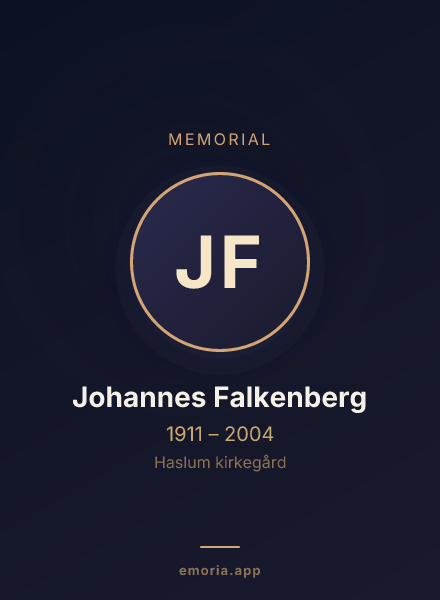 Memorial portrait of Johannes Falkenberg