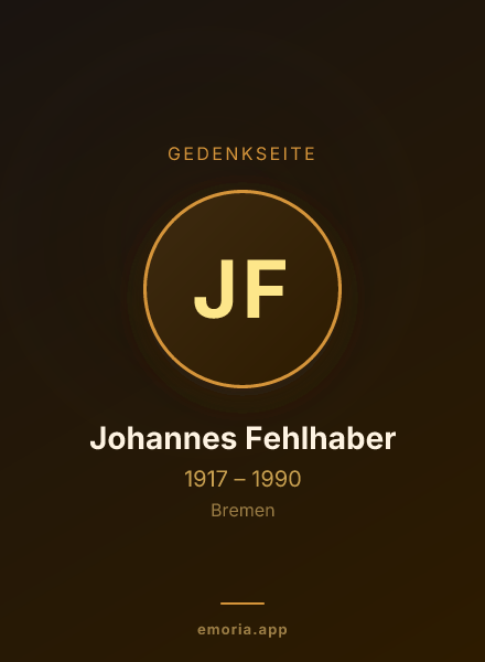 Gedenkportrait von Johannes Fehlhaber