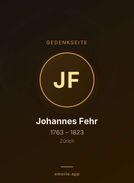 Gedenkportrait von Johannes Fehr