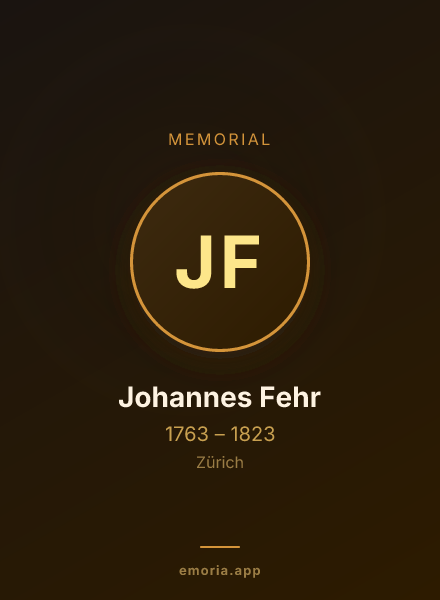 Memorial portrait of Johannes Fehr