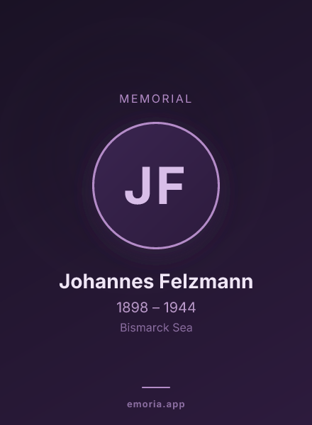 Memorial portrait of Johannes Felzmann