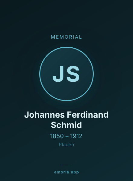Memorial portrait of Johannes Ferdinand Schmid