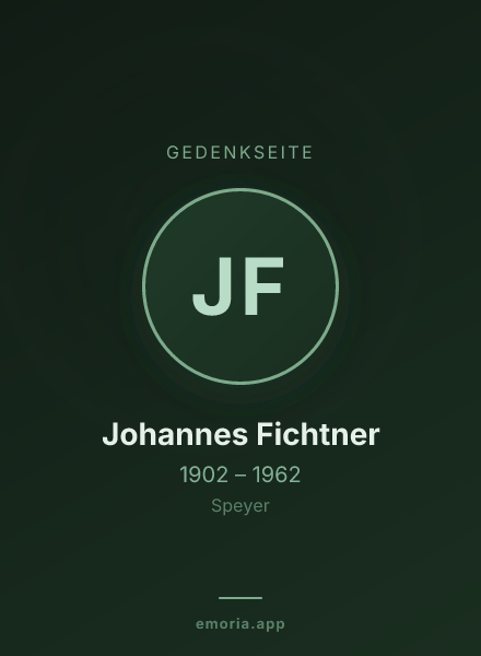 Gedenkportrait von Johannes Fichtner