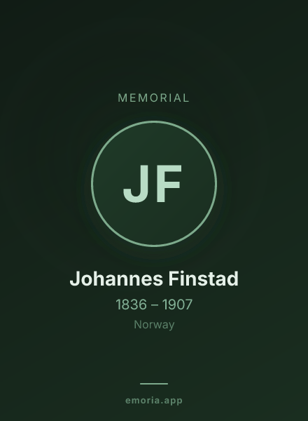 Memorial portrait of Johannes Finstad