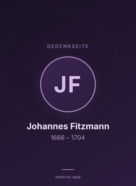 Gedenkportrait von Johannes Fitzmann