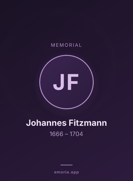 Memorial portrait of Johannes Fitzmann