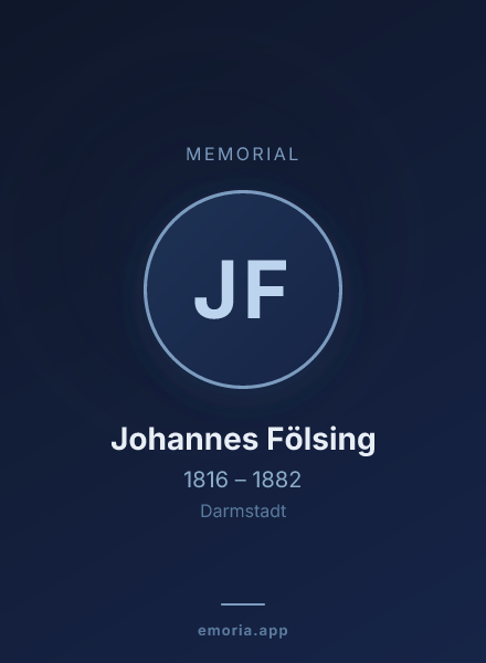 Memorial portrait of Johannes Fölsing