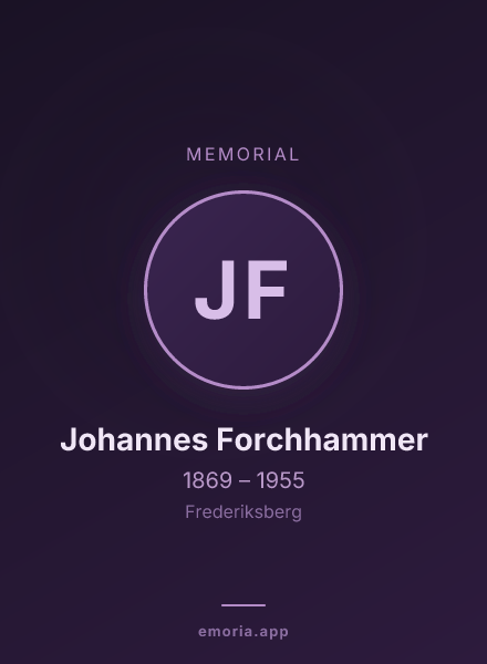 Memorial portrait of Johannes Forchhammer