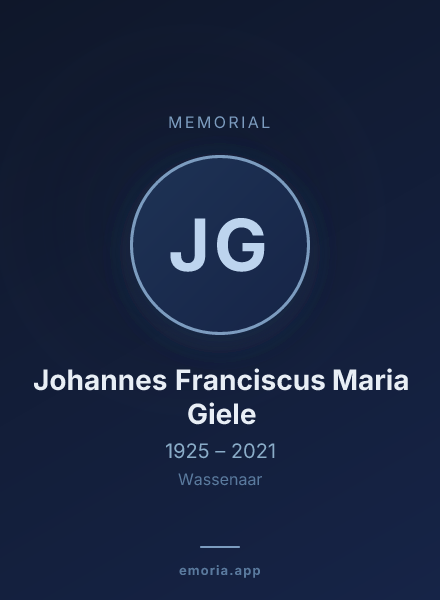 Memorial portrait of Johannes Franciscus Maria Giele
