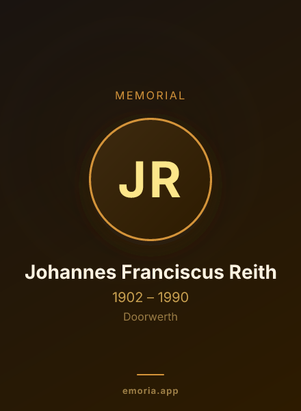 Memorial portrait of Johannes Franciscus Reith