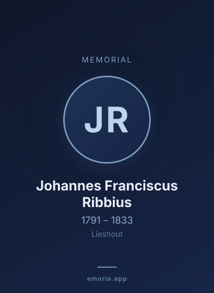 Memorial portrait of Johannes Franciscus Ribbius