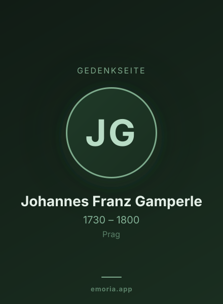 Gedenkportrait von Johannes Franz Gamperle
