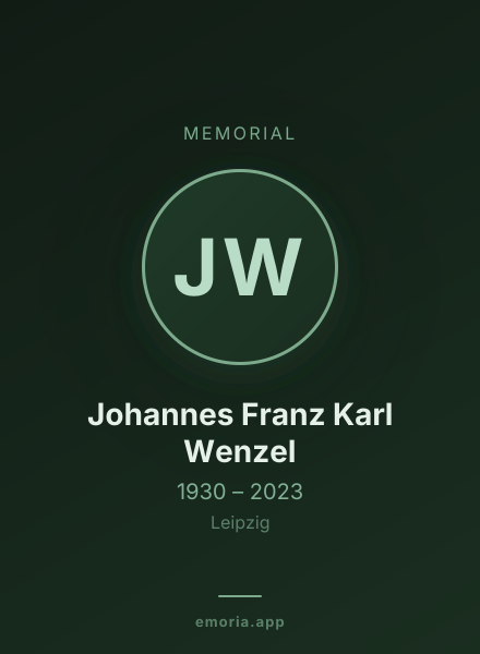 Memorial portrait of Johannes Franz Karl Wenzel