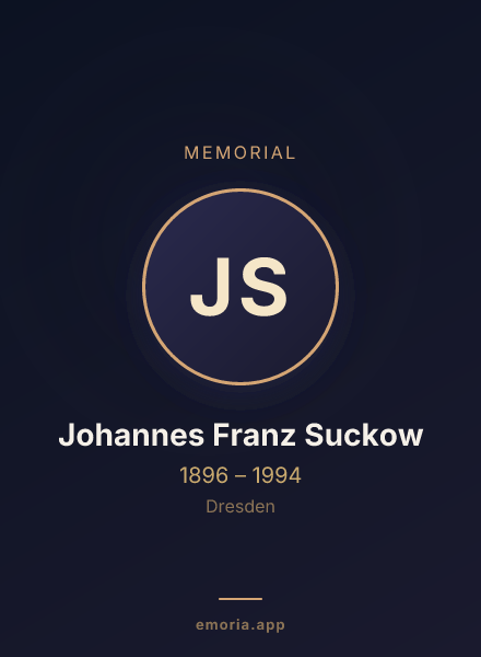 Memorial portrait of Johannes Franz Suckow