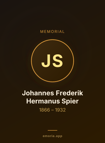 Memorial portrait of Johannes Frederik Hermanus Spier