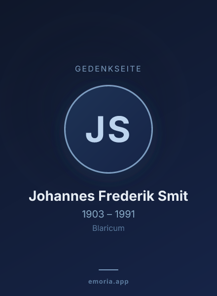 Gedenkportrait von Johannes Frederik Smit