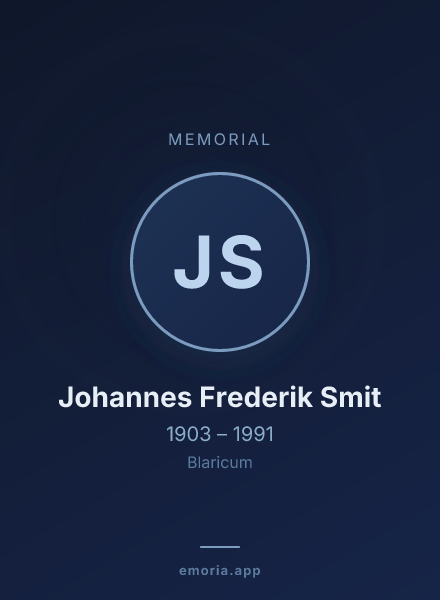 Memorial portrait of Johannes Frederik Smit