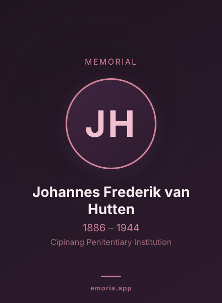Memorial portrait of Johannes Frederik van Hutten
