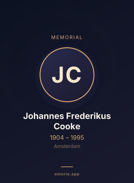 Memorial portrait of Johannes Frederikus Cooke