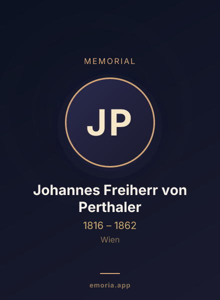 Memorial portrait of Johannes Freiherr von Perthaler