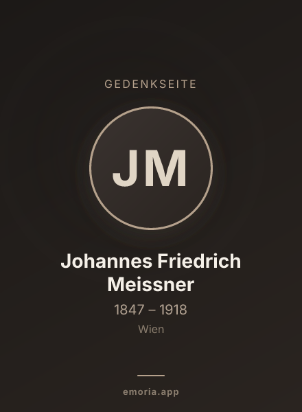 Gedenkportrait von Johannes Friedrich Meissner
