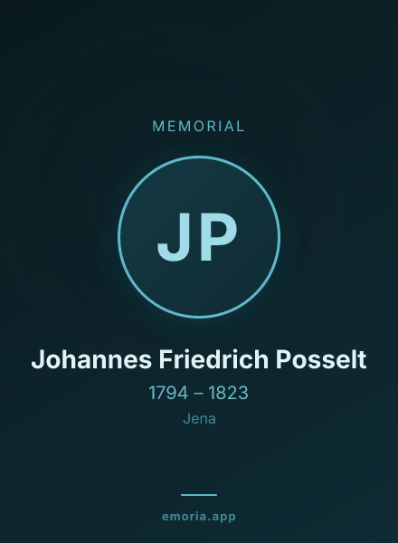 Memorial portrait of Johannes Friedrich Posselt