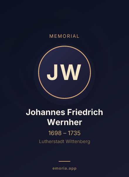 Memorial portrait of Johannes Friedrich Wernher