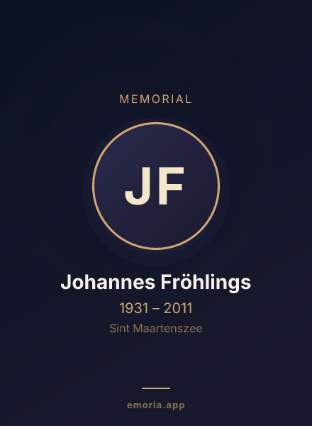 Memorial portrait of Johannes Fröhlings