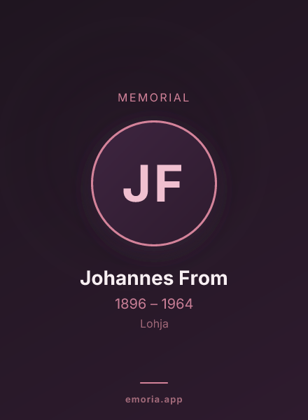 Memorial portrait of Johannes From