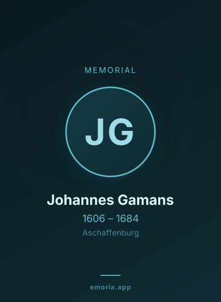 Memorial portrait of Johannes Gamans