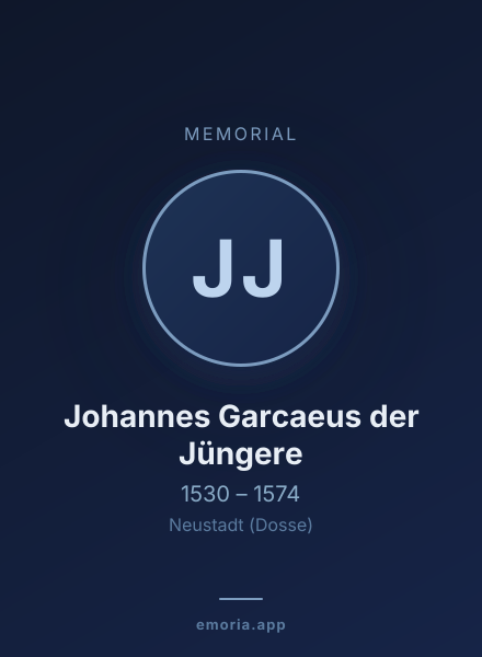 Memorial portrait of Johannes Garcaeus der Jüngere