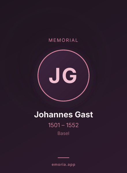 Memorial portrait of Johannes Gast