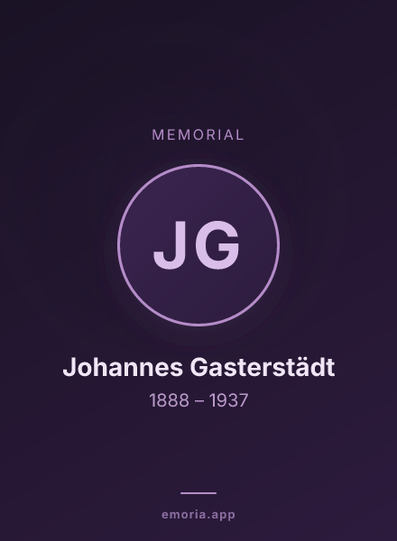 Memorial portrait of Johannes Gasterstädt